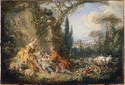 Francois Boucher charmes de la vie champetre painting